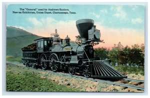 The General Union Depot Railroad Postcard Train Engine Chattanooga TN