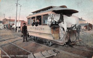 Denver Colorado Cherrelyn Car, Color Lithograph Vintage Postcard U7322