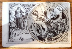 Kaiser Wilhelm II Augusta Victoria & Children Novelty Postcard Mechanical Wheel