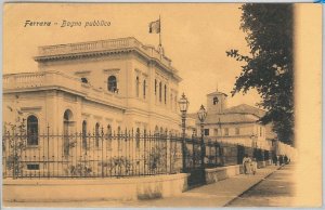 49486 vintage postcard - FERRARA city - PUBLIC BATHROOM-