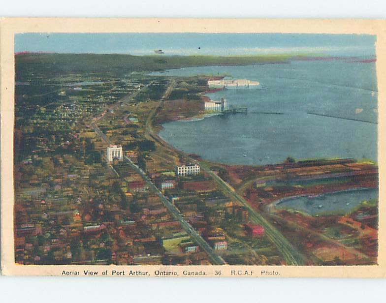 W-Border AERIAL VIEW Port Arthur - Thunder Bay Ontario ON A5569