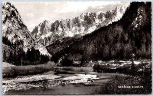 Gesause Eingang Austria Longest Inland River Rocky Cliffs RPPC Photo Postcard