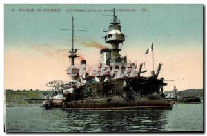 Postcard Old Boat Massena Breastplate of squadron