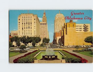 Postcard Looking East on Park Avenue Greater Oklahoma City Oklahoma USA