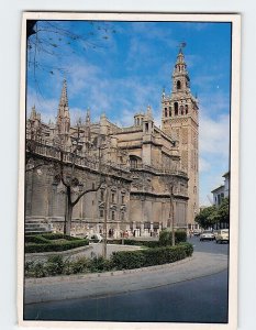 Postcard Cathedral and Giralda, Seville, Spain