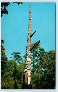 VICTORIA, BC, Canada  ~  127ft- WORLD'S TALLEST TOTEM POLE  c1960s   Postcard