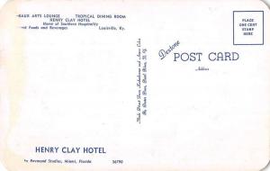 Louisville Kentucky Henry Clay Hotel Multiview Vintage Postcard K38273