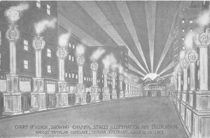 J27/ Denver Colorado Postcard c1910 Knight Templar Conclave Night 61