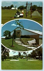 BLUFFTON, Ohio OH ~ Golfers BLUFFTON GOLF CLUB Golf Cart 1973  Postcard