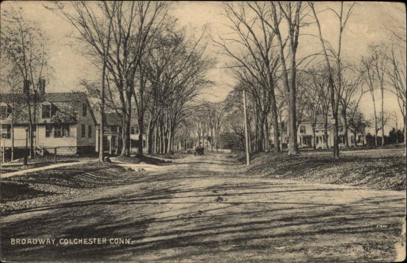 Colchester Connecticut CT Broadway c1910 Vintage Postcard