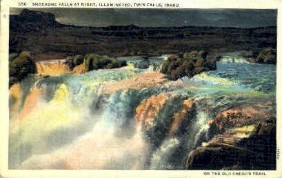 Shoshone Falls at Night - Twin Falls, Idaho ID  