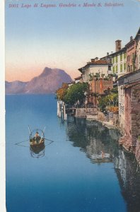 LAKE LUGANO, GANDRIA & MOUNT SALVATORE, Switzerland - Vintage POSTCARD