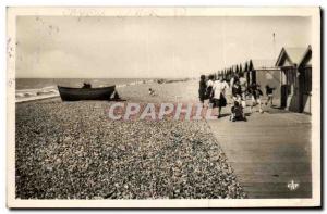 Old Postcard Cayeux Sur Mer Beach