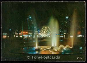 Illuminations de Lyon - Place Carnot et ses Jets d'eau - Rue Victor-Hugo