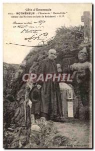 Old Postcard Cote D & # 39Emeraude Rotheneuf L & # 39Ermite De Haute Folie