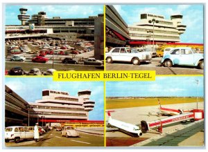 c1960's Flughafen Berlin-Tegel Germany Airport Airplane Multiview Postcard