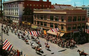 Frontier Days Parade Cheyenne Wyoming aerial view Postcard