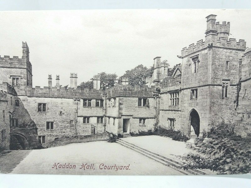 The Courtyard Haddon Hall Bakewell Derbyshire Vintage Friths Postcard c1910