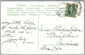 MULTIPLE BABIES 1905 ANTIQUE POSTCARD w/ CORK CANCEL