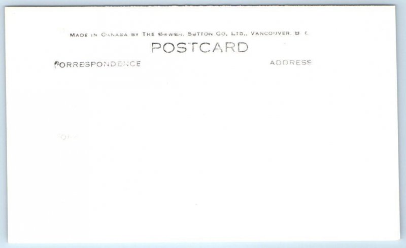 RPPC (Tinted) FIELD, BC Canada RAILROAD TRAIN at TUNNEL c1940s Postcard