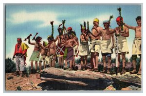 Navajo Fire Dancers Mountain Chant Vintage Standard View Postcard