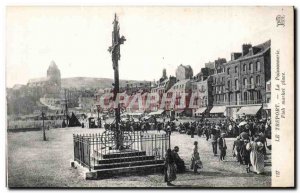 Old Postcard Le Treport The fishmonger