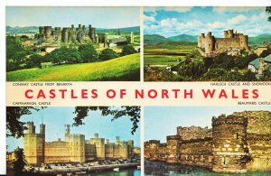 Wales Postcard - Castles of North Wales  ZZ3025