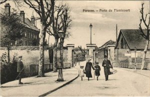 CPA PÉRONNE Porte Flamicourt (25025)