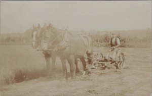 Farming Postcard - Heavy Draft Horses, Agricultural Mower or Reaper  XT301