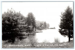c1940's Bachedor's Brook Lake North Sebago Maine ME Photo RPPC Photo Postcard