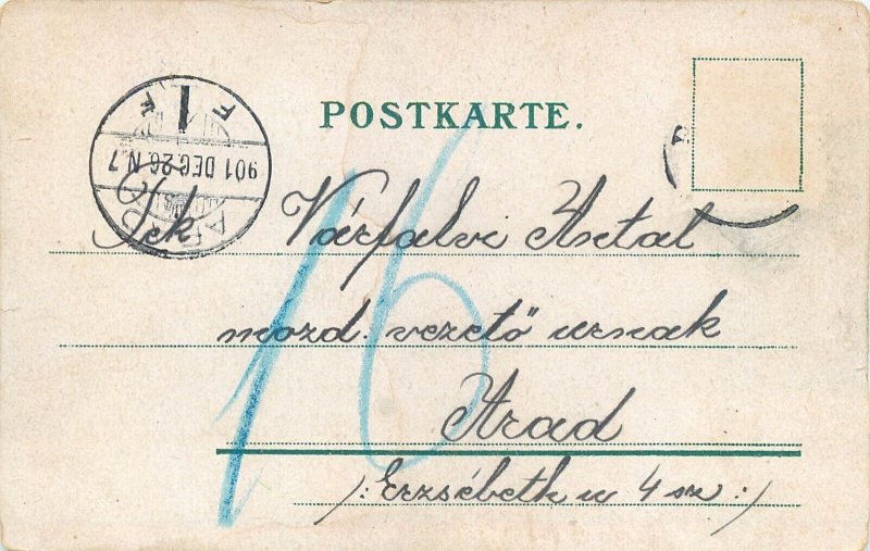 Vintage vision beautiful woman 1901 postcard