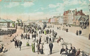 Blackpool Lancashire England~South Promenade~1908 Postcard