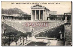 Postcard Old Saint Maurice health house La Chapelle