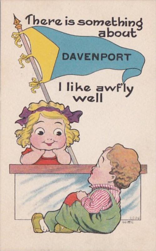 Iowa Davenport There Is Something I Like 1914 Pennant Series