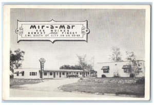 c1940's Rooms View Mir-a-Mar Des Moines Iowa IA Vintage Motel Hotel Postcard