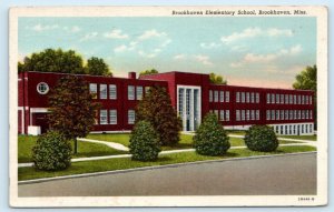 BROOKHAVEN, Mississippi MS ~ ELEMENTARY SCHOOL 1941 Lincoln County Postcard
