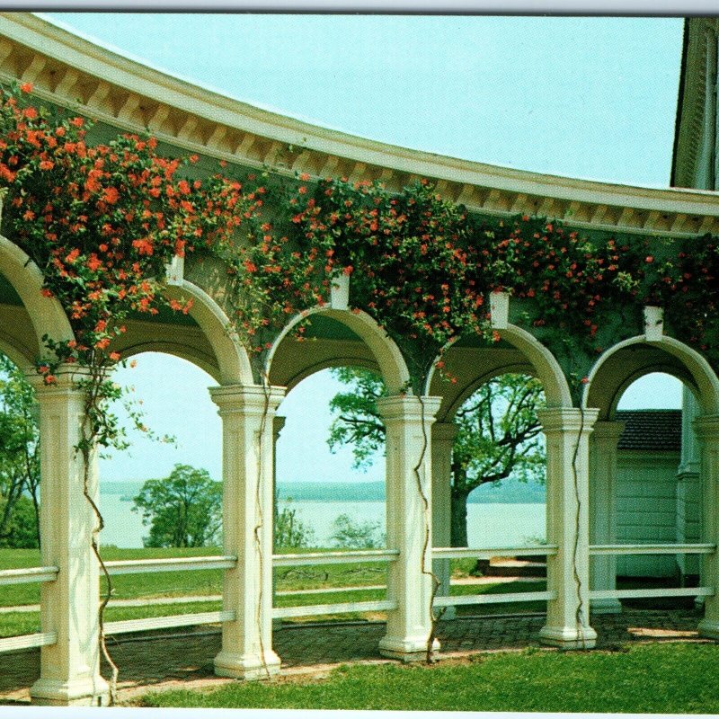 c1960s Mount Vernon, VA Arch Honeysuckle Washington House Mansion Chrome PC A316