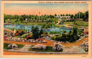 Postcard GARDEN SCENE Topeka Kansas KS AM6052