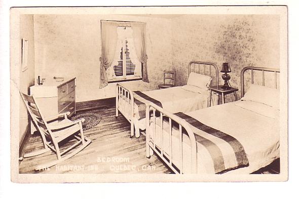 Real Photo Interior, Bedroom, Habitant Inn,  Quebec, 1939