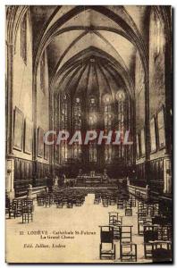 Old Postcard Lodeve Cathedrale St Fulcran The large choir