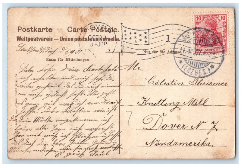 1907 Waldschanke Chemnitz Germany Horse Carriage Antique Posted Postcard