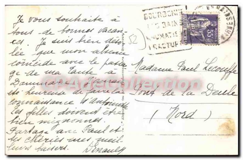 Postcard Old BOURBONNE Les Bains Panorama