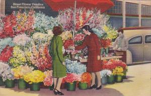 California San Francisco Street Flower Vendors 1951