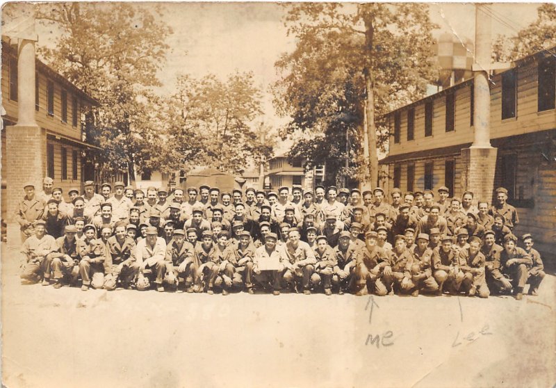 J46/ Fort Sheridan Illinois RPPC Postcard c1945 Barrakcs Soldiers Uniforms 247