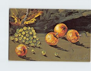 Postcard Four Apples By Morris Katz