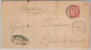 ITALIA REGNO: storia postale - BUSTA da BEDIZZOLE 1880 - LETTERA DOPPIA