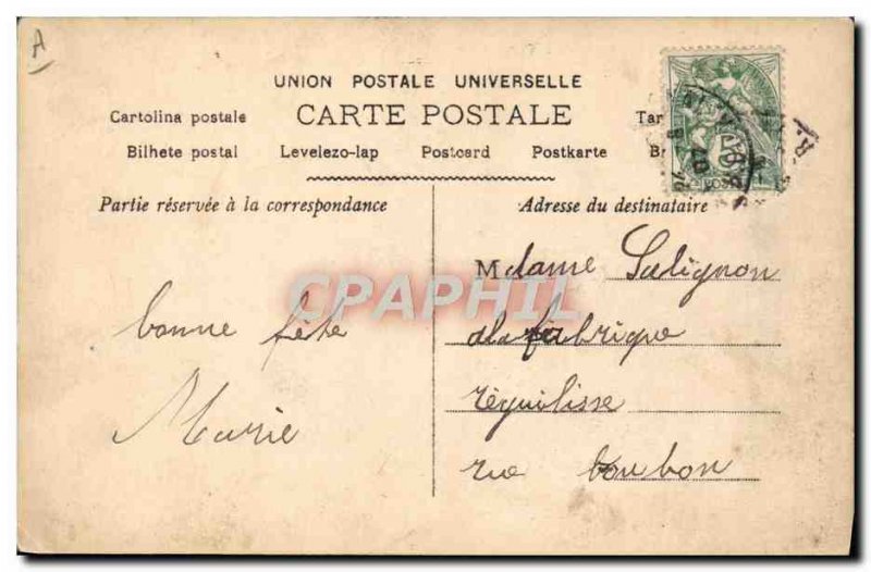 Old Postcard Fancy Louise Surname
