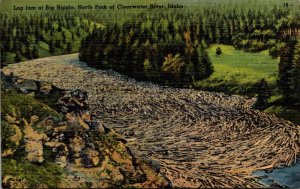 Logging Log Jam At Big Ripple North Fork Of Clearwater River Idaho