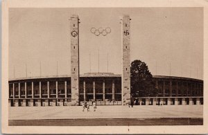 Berlin Reichssportfeld Olympics Olympic Rings Stadium Unused PSB Postcard H49