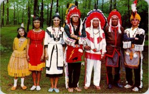 Atmore, AL Alabama  CREEK INDIAN NATION  Native American Tribe Members Postcard